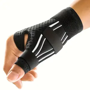 Adjustable Wrist & Thumb Support Brace Compression Straps Breathable Wrist Brace Stable Right and Left Hand Thumb Brace Wrist Brace for Carpal Tunnel, Arthritis, Tendonitis & Sprains, Joint Stabilizer for Left & Right Hand (1 Pack）