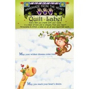 Monkey & Giraffe Quilt Label