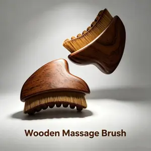 Single-Piece Angled Lymphatic Massage Brush, Promotes Facial Blood Circulation, Smooths Skin, Ideal Gift for Holidays