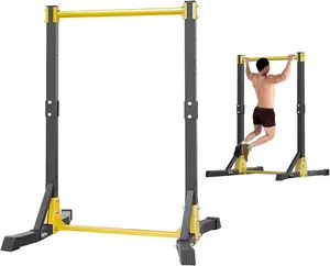 kyuasnfe Pull Up Station, Power Tower Dip Station Portable Pull-up Bar Station with 11 Height Levels, Free Standing Pull Up Bar for Home Gym, Pull Up Tower Station 400LBS Black workout fitness workout fitness