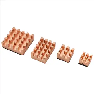 4 Pieces Cooling Copper Heatsink for Raspberry Pi 4B 1G 2G 4G Cooling Heatsinks Cooler(Pure Coper Heatsink)