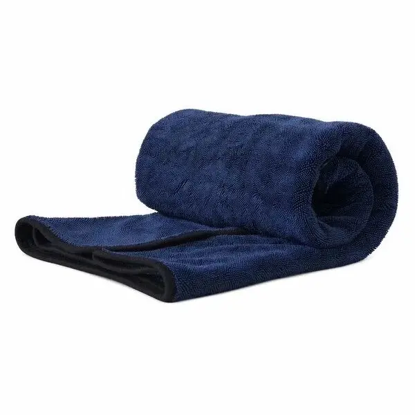 48"x32" Car Drying Towels, Extra Large Super Absorbent Towels, High GSM Twisted Loop, Streak-Free Single-Sided Microfiber for Car Detailing, SUV, Truck (Dark Blue)