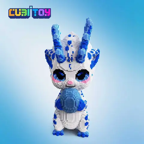 CubiBRICK Animation Series Ice Dragon (26234PCS) 3D Micro Building Block Model