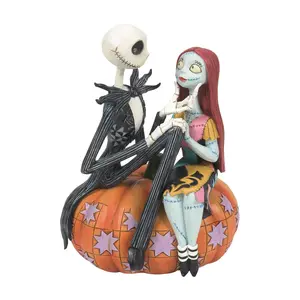 Disney Traditions Jack & Sally on Pumpkin Figurine