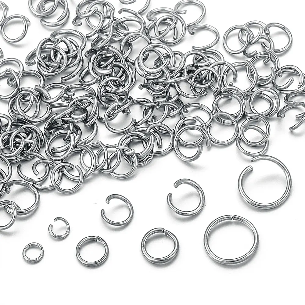 200pcs Stainless Steel Open Jump Rings Connectors 3/4/5/6/7/8/10mm for DIY Bracelets Jewelry Making Materials Supplies