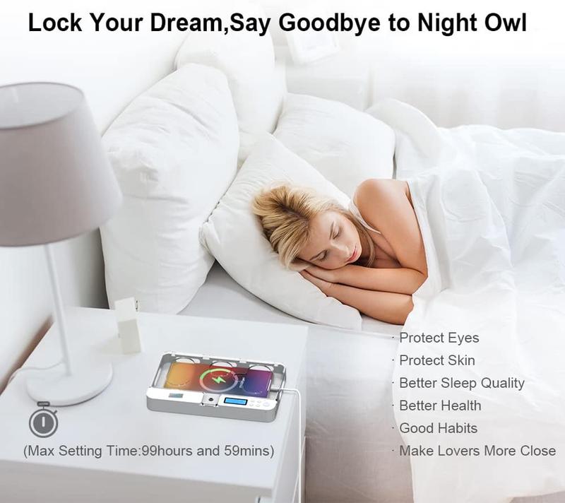 iDiskk Phone Timed Lock Box with Timer for Android/Google, Parental Control & Security for Kids/Students and Adults