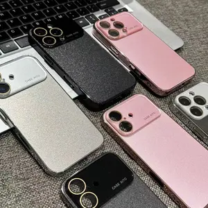 Electroplated Full-Cover Lens Phone Case With Premium Hard Shell The Large Integrated Lens Cutout Offers Full Protection While The Smooth Sparkly Surface Adds A Sleek Metallic Finish For iPhone 16 15 14 13