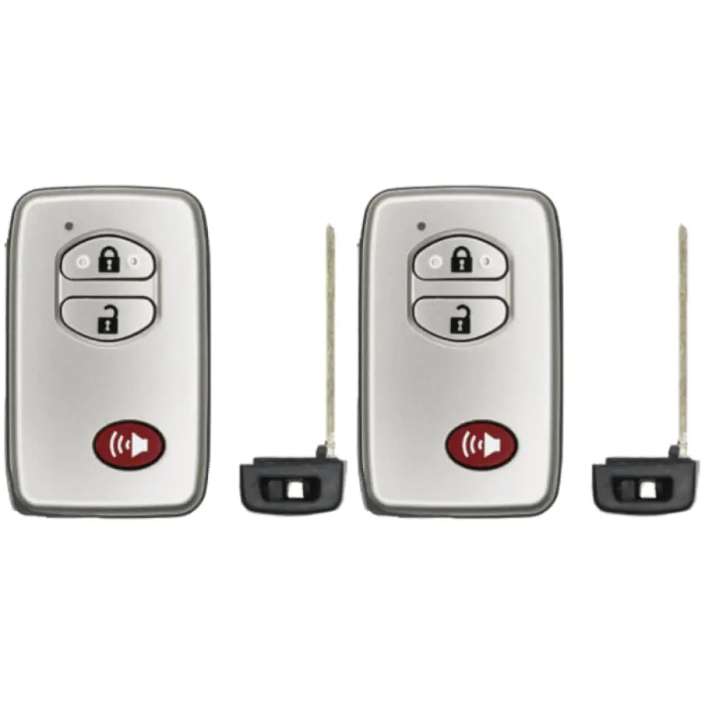 Keys4Less Replacement Key Fob Compatible with Land Cruiser 2009 FCC HYQ14AEM PN 89904-60771 89904-60770 Pack of 2