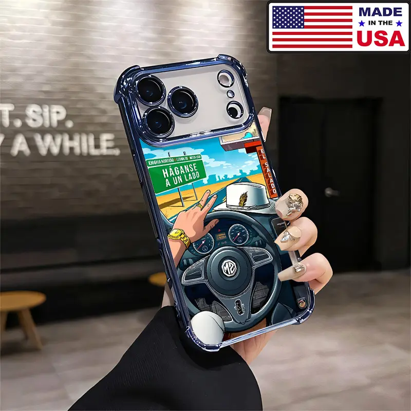 Mexican El Salado Road Trip 'Hagase a Un Lado' Aesthetic Custom Cellphone Case - Soft Silicon TPU, Shockproof Protection, Vintage Unique Design for iPhone 12-17, iPhone 16 Plus, Samsung 22-25 Plus Pro Max Ultra - Mobile Phone Accessories