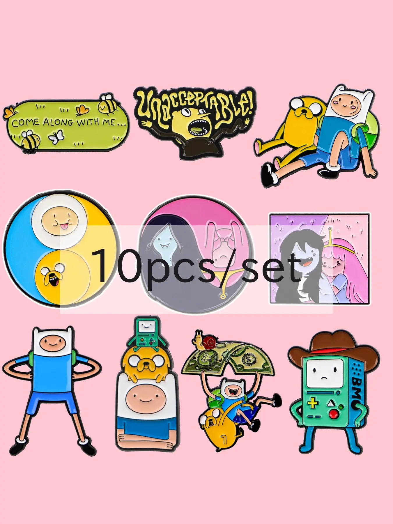 10pcs/set Cartoon Adventure Game Enamel Badges, Badge Decoration, Fashionable Personalized Pin, Metal Pin, Zinc Alloy Accessory, Perfect Gift for Her, Enamel Lapel Pins, Decorative Badge