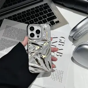 Fashionable Plating Smartphone Phone Case, Anti-drop Cellphone Protective Case, Total Protective Shockproof Mobile Phone Cover for iPhone 16 15 14 13 12 Pro Max, Casing, Protector