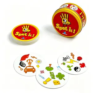 55pcs Spot It Game, Interactive Family Fun, Engaging Memory & Observation Activity, Perfect Gift for Kids & Adults, Ideal for Travel & Gatherings