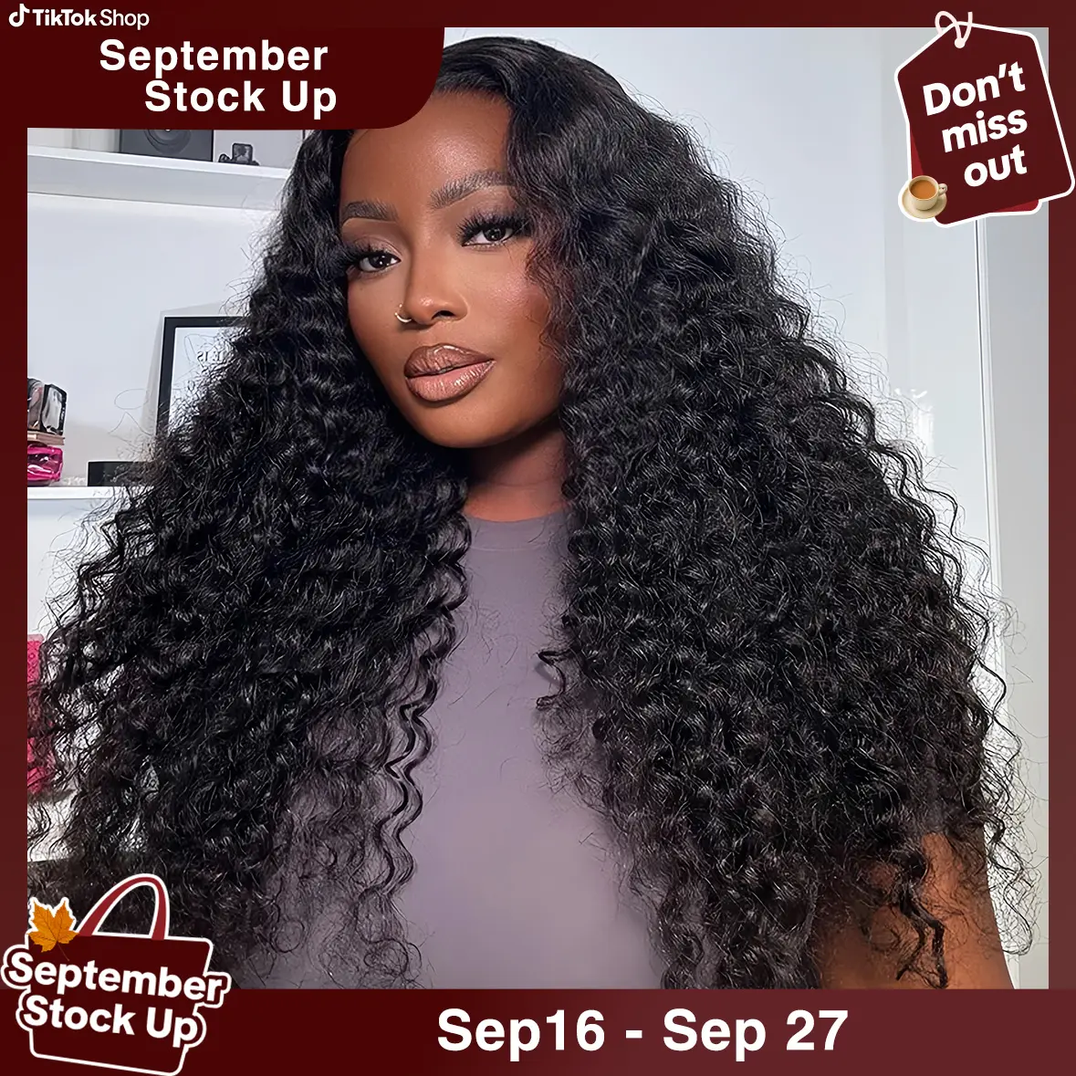 [26‘’ Deep Wave=$149] Tahikie 13x6 Deep Wave Curly Wigs Human Hair Pre Plucked Pre Cut HD Lace Wigs Ready And Go 7x6 Glueless With Drawstring One-Step 13x6 Frontal Lace Curly Wave/ Body Wave/ Kinky Curly Natural Hairline #tiktokshopstockup#SohoChic
