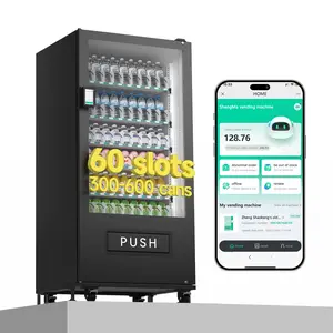 PACAU 60-Slot Commercial Vending Machine for Sale, Refrigerated Vending Machine Snacks and Drinks Combo with Credit Card & NFC Payment, Vending Machine for Home, Offices and Gyms, Vending Machines Cheap