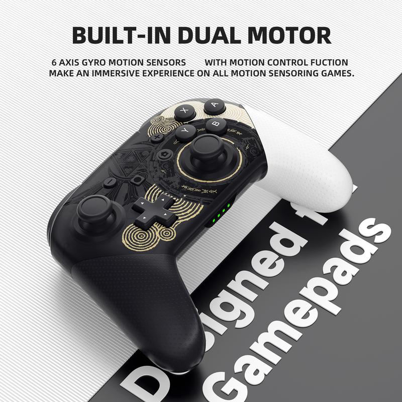 Switch Pro Controllers with Carrying Storage Case, Upgraded Gamepad Switch Remote Wireless Replacement for Switch Controller Support NFC/Dual Vibration/Screenshot/Wake-up Function, Perfect for Youngsters & Adults, ldeal Birthday Gift