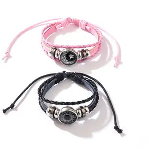 💑     Sun Moon Couple Bracelets - Vintage Punk Multi-Layer Beaded Leather Jewelry |     Adjustable Couple Gifts for Lovers