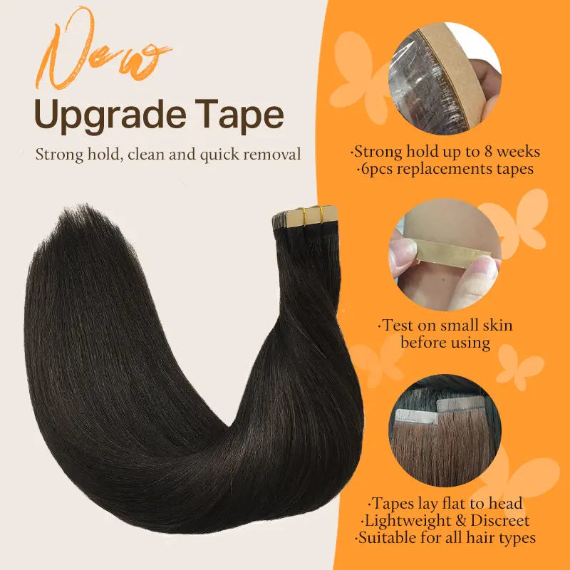 【#1 24inch only 53.24】Doores Tape in 10-28'' length Remy Human Hair Extensions Natural Straight#tiktokshopstockup 【#1 24inch only 53.24】Doores Tape in 10-28'' length Remy Human Hair Extensions Natural Straight#tiktokshopstockup