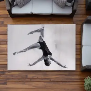 Begin Home Decor C1ROAR46F8IGX0 4 x 6 ft. Dancer on Aerial Silks Rug - Livingroom Hobbies Decor - Rectangle