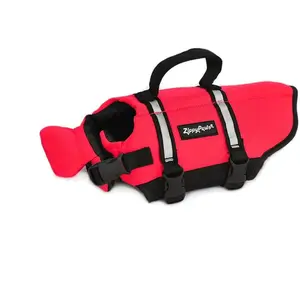Adventure Dog Life Jacket - Dog Life Vest for Swimming & Boating, Fits Small Pets, Lightweight Flotation Device for Water Safety, Padded Handle, Adjustable Fit, 6-10" XX-Small, Red