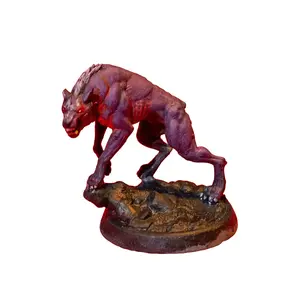 Menacing Hellhound 3-Dimensional Resin Print Figurine - Fully Paintable D&D Gaming Monster Statue, Holy Abbey Demon Collectible for RPG Epic Fantasy Adventures, Home Decor Gift for D&D Enthusiasts (Statues & Bobbleheads)
