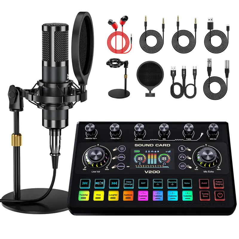 Tenlamp G10-P15 Sound Card Bundle, customizable sound effects