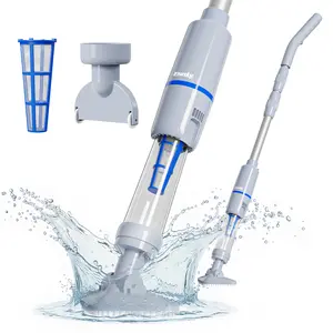 【Yousky】Handheld Spa Hot Tub Vacuum, Cordless Spa Vacuum Cleaner with 2 Brush Heads and Telescopic Pole, Up to 3 Hours of Runtime, Rechargeable Small Pool Vacuum for Above Ground Pool Inground Pools Hot Tubs