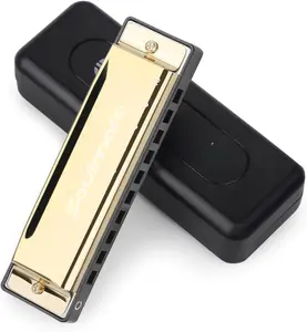 Blues Harmonica Mouth Organ 10 Hole 20  C Key with Case Diatonic Harmonica for StudentsBeginner, Professional Player, Adult, Friends,