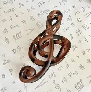 Music Note Hair Claw, Big Size Music Term Hair Clip, Hair Clip for Music Lovers, Treble Clef Hair Claw