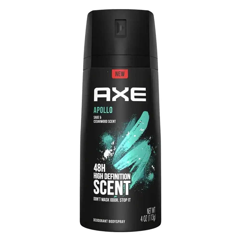 AXE Apollo Body Spray for Men, Masculine Fragrance with Sage & Sandalwood, Scented Deodorant, 4 oz (10 Pack), Body Care