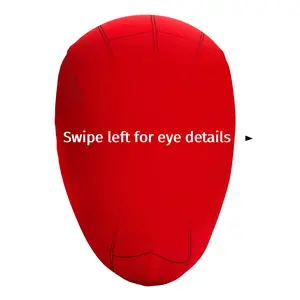 Cool Hero Mask - Remote Control Skin-friendly Red & Blue Lights - Perfect for Cosplay, Halloween, Festivals, Parties - 26cm x 19cm x 11cm - Plastic Material