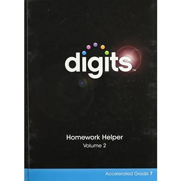 USED Book - Digits Homework Helper Accelerated Grade 7 Volume 2 by Pearson (Hardcover) - english