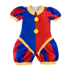 The Amazing Digital Circus Cosplay Costumes Clown Pomni Ragatha Jax Cosplay Jumpsuit Bodysuit Cartoon Clothes for Kids Adult