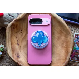 CRK Pure Vanilla Soul Jam Phone Grip and Magsafe Converter Base | Cookie Run Kingdom | Glitter Epoxy Front | 2" x 2"