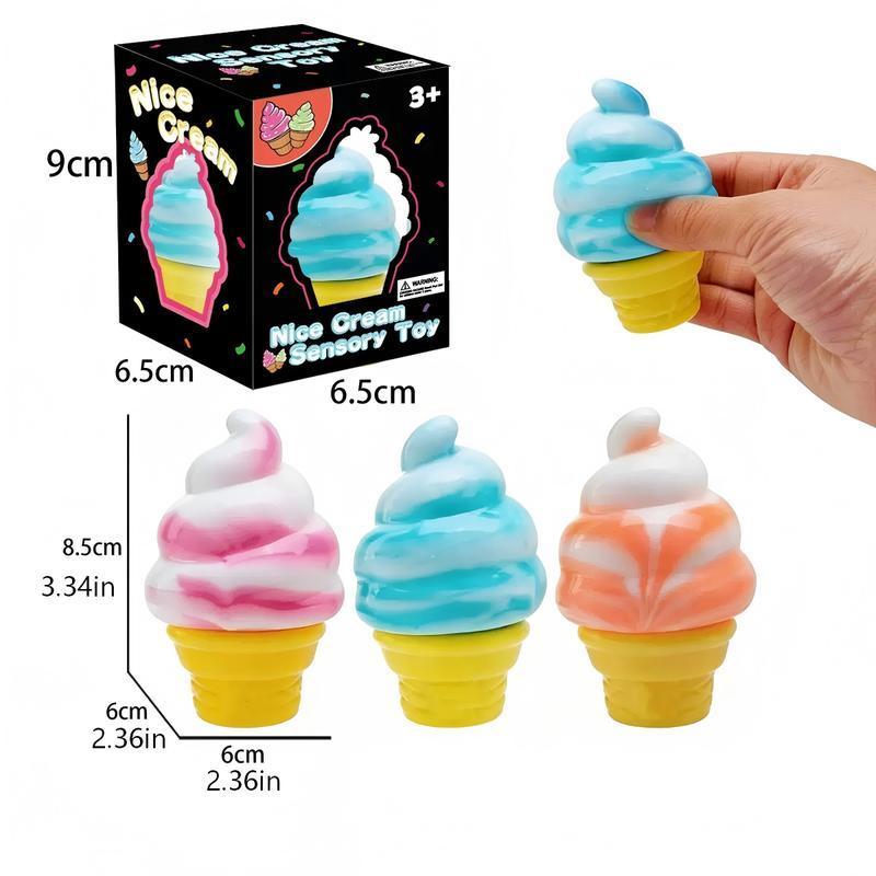 Needoh 2026 New Ultra Soft Sensory Squeeze Toy Slow Rise, Ice Cream Squeeze Squishy, Ice Cream Squishy, Easter Basket Stuffers Party Favors for Anxiety Relief
