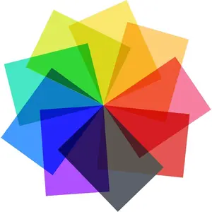 9pcs Gel Light Filter Color Correction Colored Overlays Transparent Color Film Lighting Gel Filter Plastic Sheets Correction 9 Colors 11.7 by 8.3 Inches for Film, Video, Photo, Stage