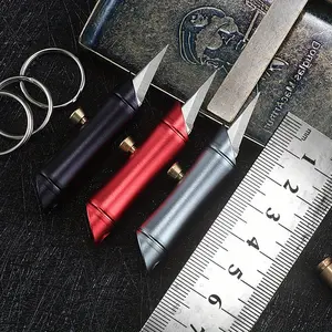 Small hidden Pocket Knife, Keychain Knife for men, box cutter knife, EDC Utility Knife, Cool Titanium Knifes, Perfect Tiny Knives, Little Box Cutter for Everyday Carry, Great Gift for Women Men, Mini house kit