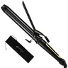 Lanvier 1.25 Inch Curling Iron, Extra Long Barrel 1 1/4 Inch Curling Iron for Medium & Long Hair up to 450°F Worldwide Dual Voltage Hair Curler for Traveling, Hair Waving Style Tool – Black