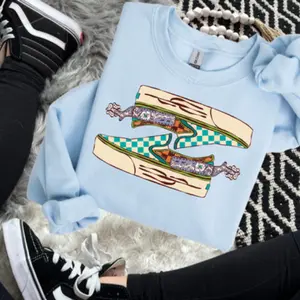 Checkered Out Crew vintage crewneck shirt, sweatshirts, hoodie, western outfit women, cowgirl outfits, western clothing stuff tops, country concert outfits, western style clothes,Vintage y2k graphic tee