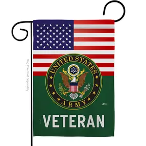 Americana Home & Garden G142615-BO 13 x 18.5 in. US Army Veteran Garden Flag with Armed Forces Double-Sided Decorative Vertical Flags House Decoration Banner Yard Gift