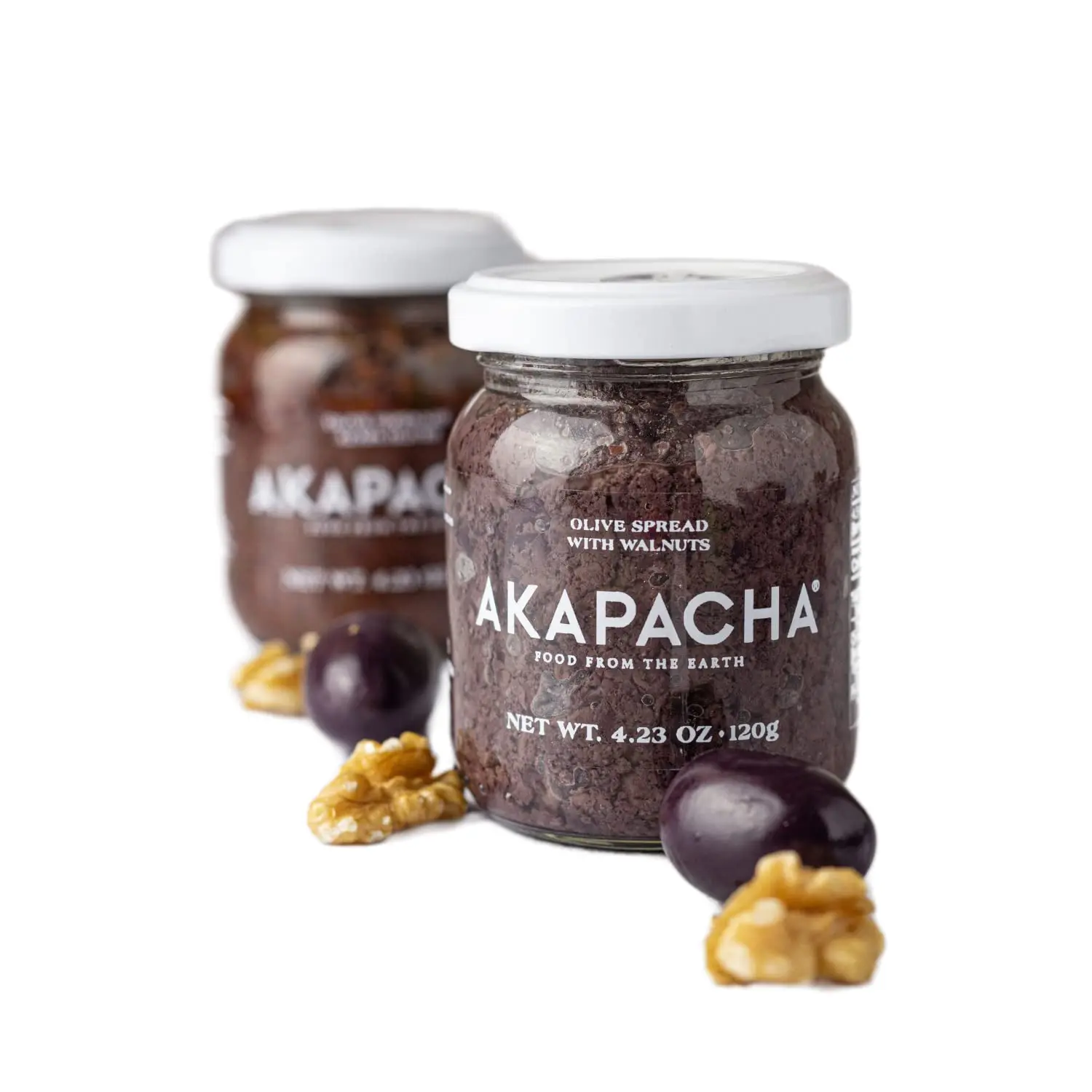 Akapacha Azapa Valley Olive & Walnut Tapenade Vegan Gourmet Spread from Chile 4.23 oz Slow-Cured Olives Chilean Walnuts Artisanal Quality Natural Flavor