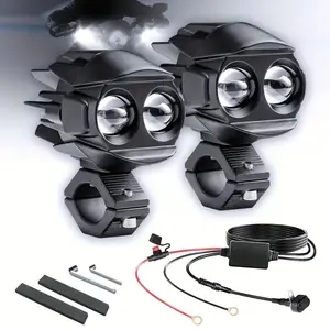 2PCS Sur-Ron & E-Moto LED Light Kit - 3000LM Super Bright Headlight for Adventure Bikes, Cruisers & Night Riding, 6 Modes + Turn Signal