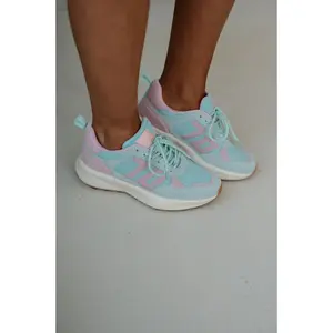 Back 70 Lightning Sneakers-Light Green/Pink