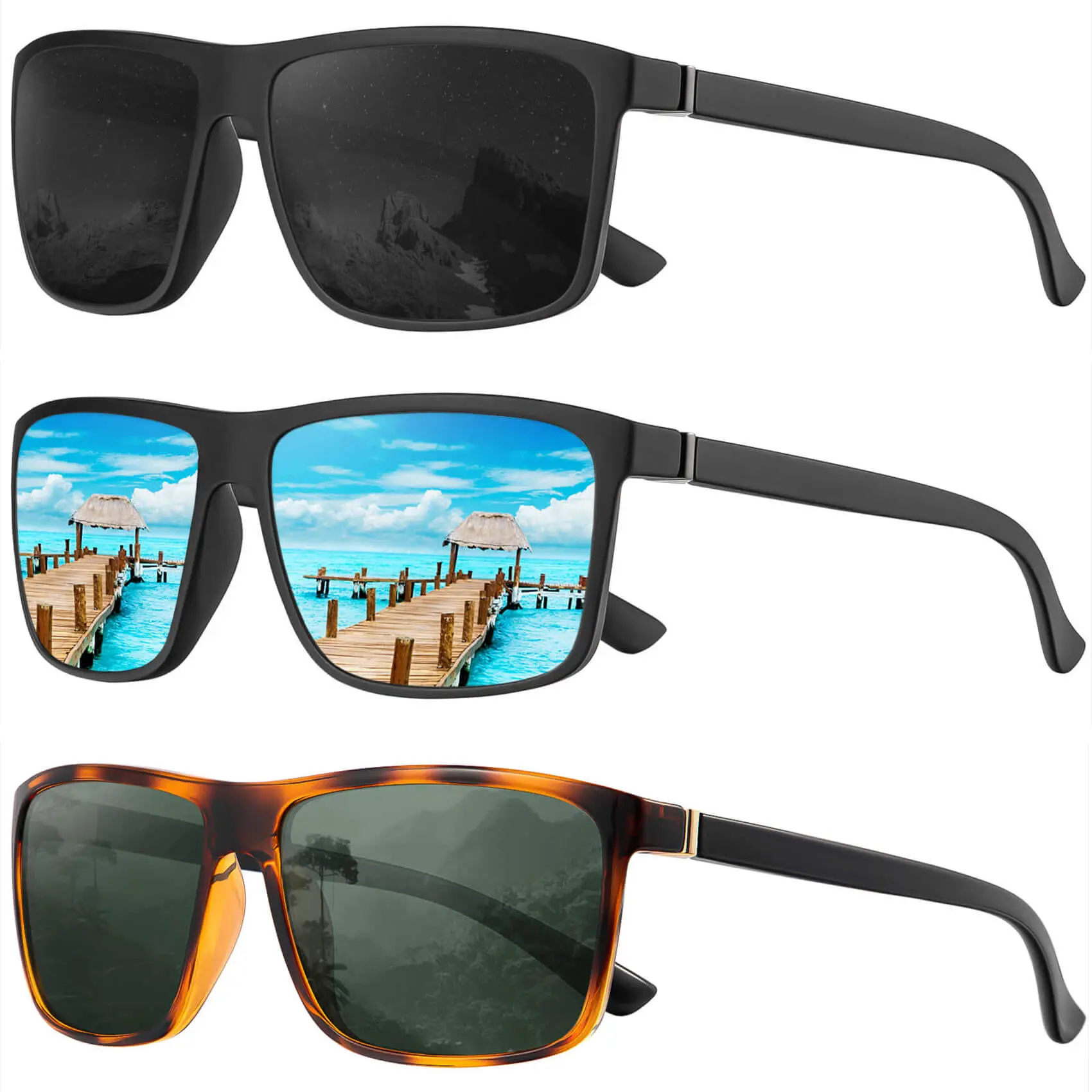 (3 Pack) Black/Ice Blue/Leopard&g15