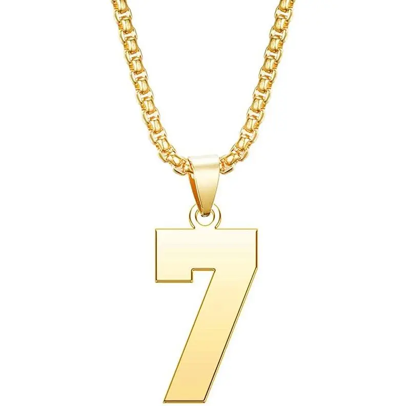 Men Number 13 Necklace for Women Baseball/Soccer/Football/Basketball Sports Stainless Steel Necklace Pendant Personalized Jewelry 3mm Chain