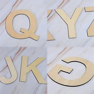 Composite Wood Letter Decorations, DIY Art & Home Decoration, Choose From 26 Options, 20cm/7.87in, Silver Poplar Material, Wooden Home Sign