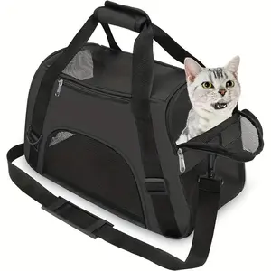 Collapsible Soft Sided Pet Carrier, Airline Approved Pet Carrier for Small Medium Cats Under 15lb, Pet Travel Carrier, Animal Carrier, Dog & Cat Accessories