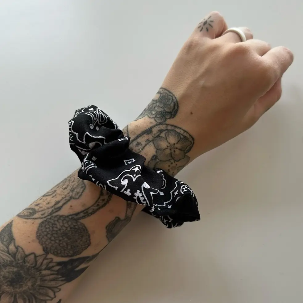 Clo’sSpookyCorner Handmade 100% Cotton Scrunchy YeeHaw Pattern