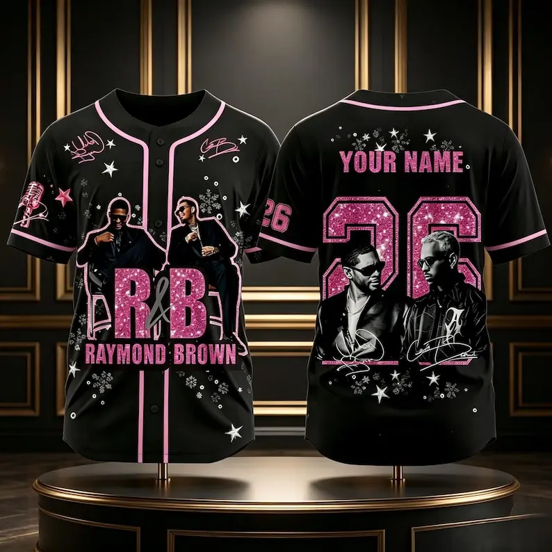 Custom Printing Team Breezy Baseball Jersey, The R&B Tour Concert Outfit, Custom Name Number Jersey