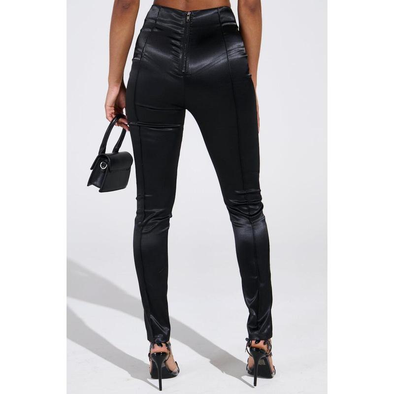 HIT THE LIGHTS SATIN SLIT LEGGING