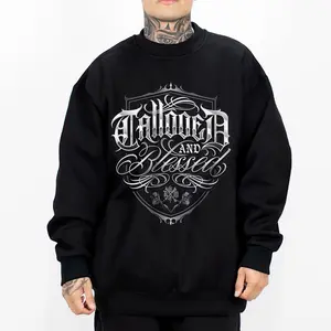 Black & Grey Script Lettering Tattoo Style 4 Chicano Clothing, Gangster clothes, Hoodies for men, Men's clothing, Streetwear, Graphic tee